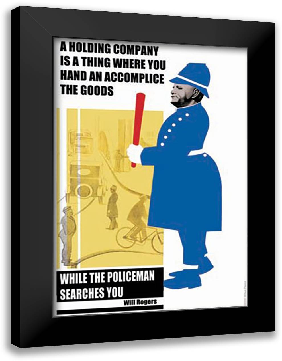 Holding Company 16x22 Black Modern Wood Framed Art Print Poster by Pierce, Wilbur