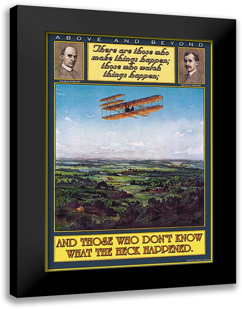 Above & Beyond 16x22 Black Modern Wood Framed Art Print Poster by Pierce, Paris