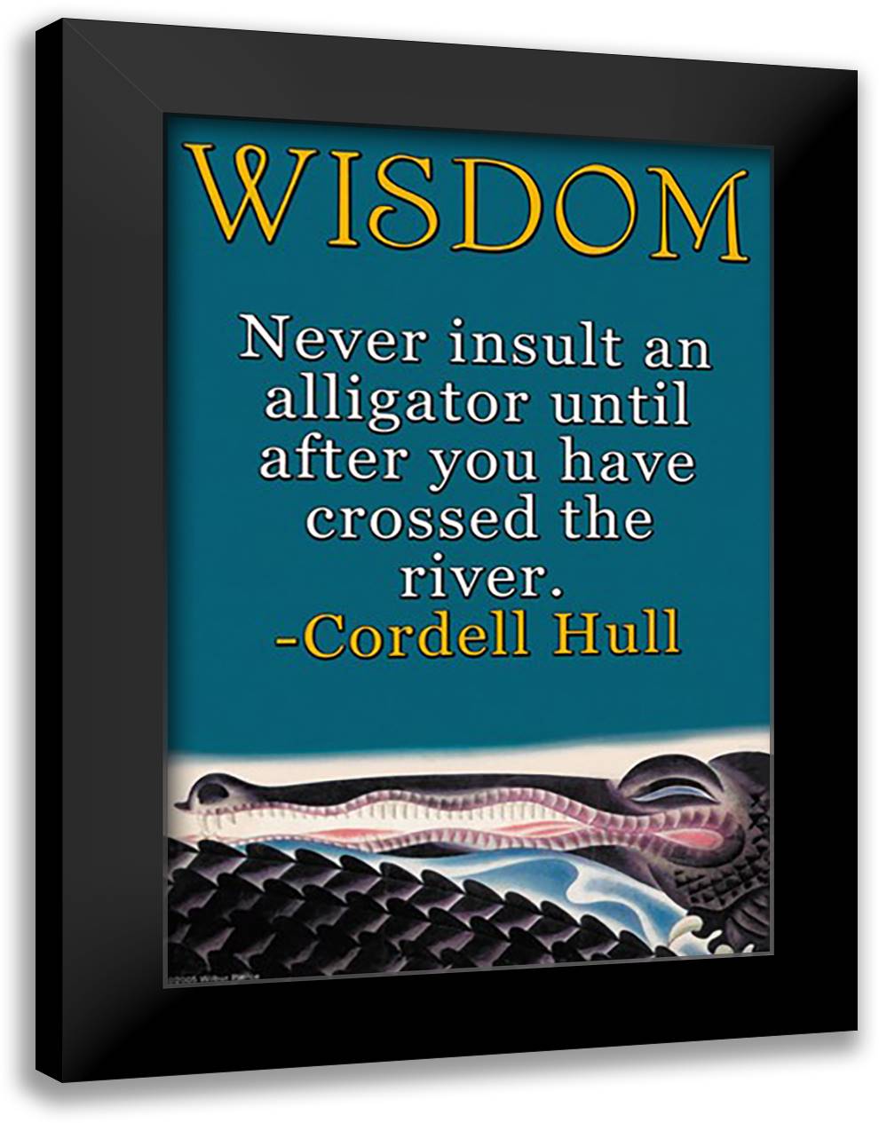 Wisdom 16x22 Black Modern Wood Framed Art Print Poster by Pierce, Wilbur