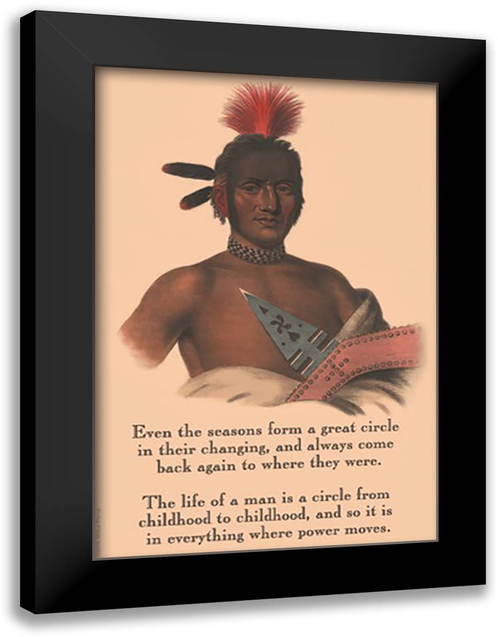 The Seasons Form a Circle 16x22 Black Modern Wood Framed Art Print Poster by Pierce, Wilbur