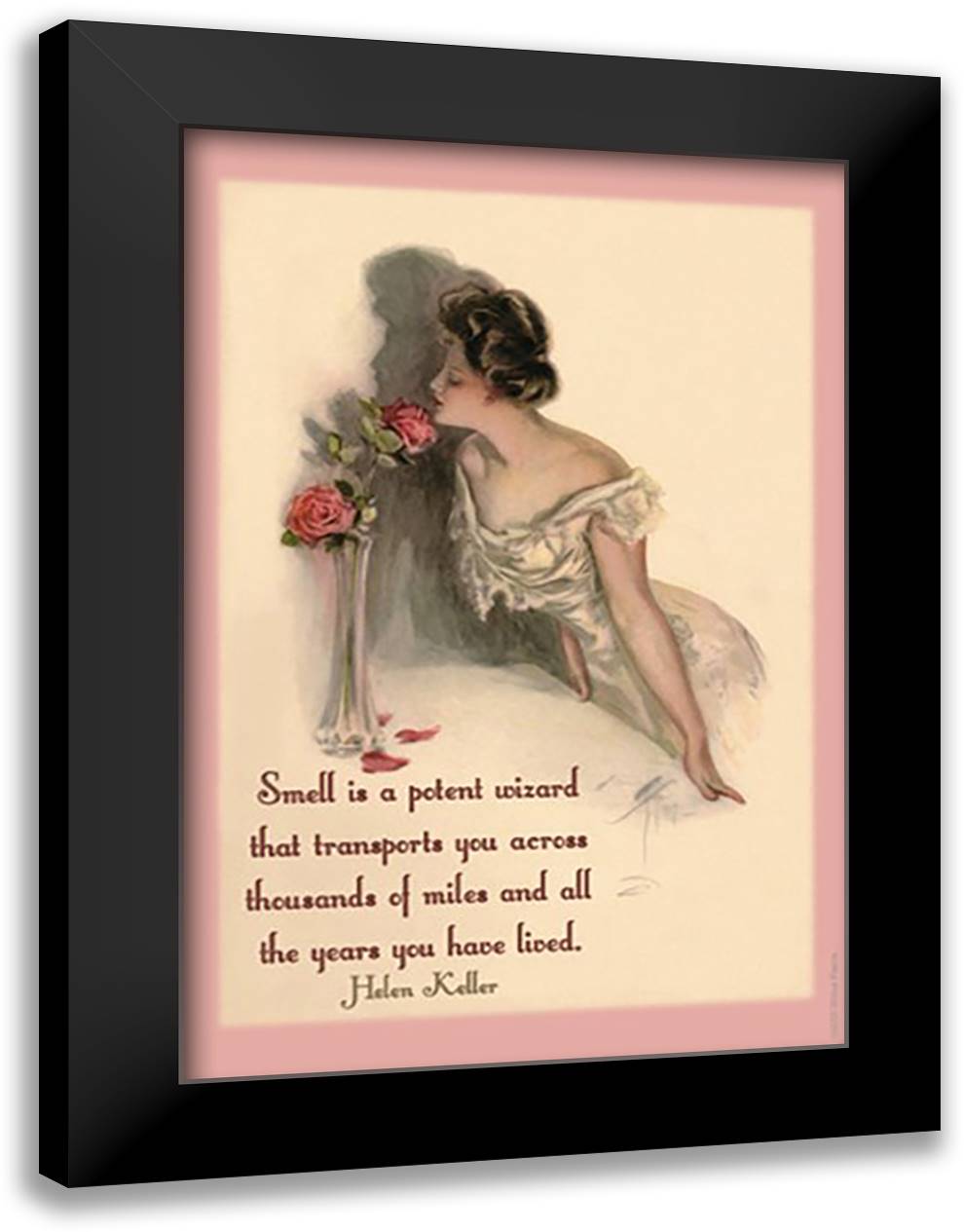 Smell 16x22 Black Modern Wood Framed Art Print Poster by Pierce, Wilbur