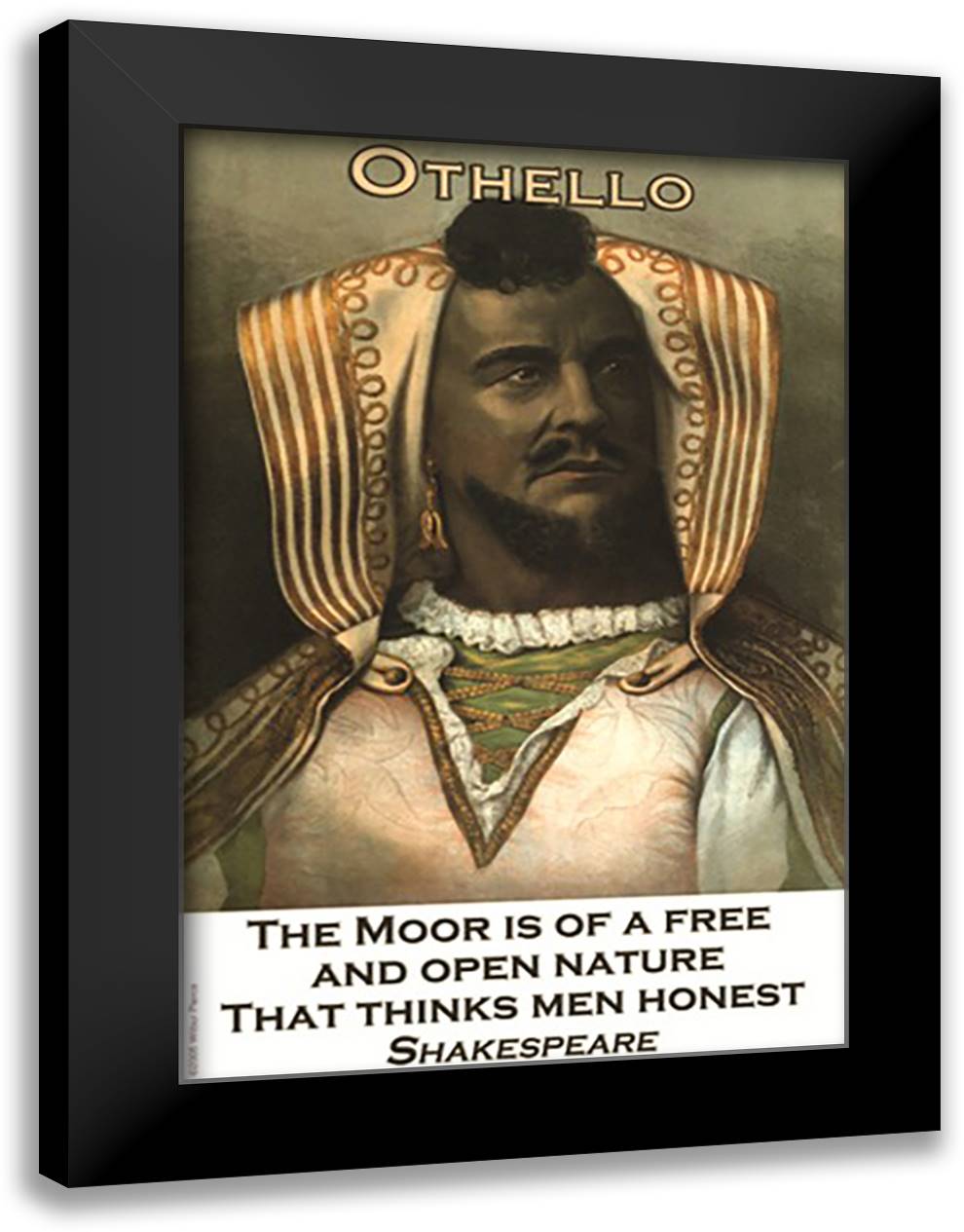 Othello 16x22 Black Modern Wood Framed Art Print Poster by Pierce, Wilbur