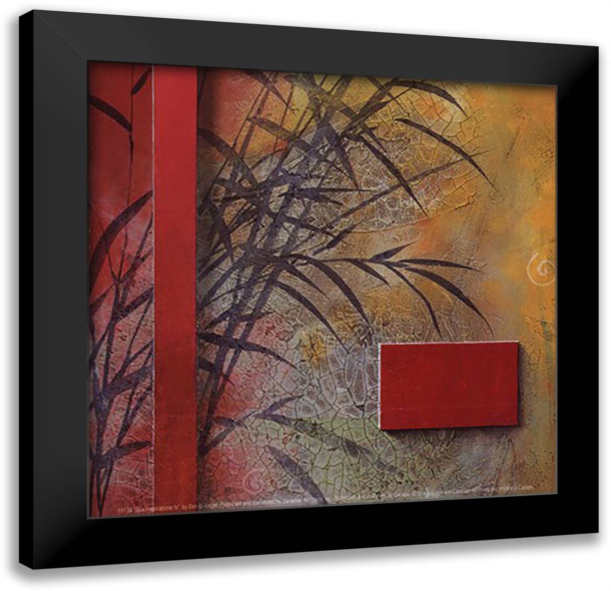 Spa Inspirations IV 9x9 Black Modern Wood Framed Art Print Poster by Li-Leger, Don