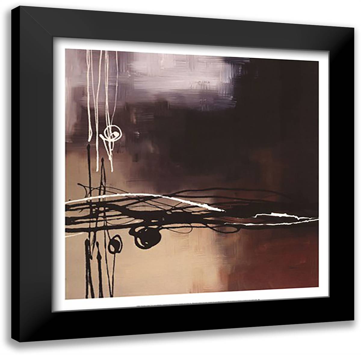 Prelude in Rust I 24x24 Black Modern Wood Framed Art Print Poster by Maitland, Laurie