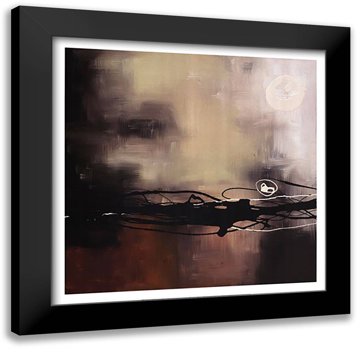 Prelude in Rust II 24x24 Black Modern Wood Framed Art Print Poster by Maitland, Laurie