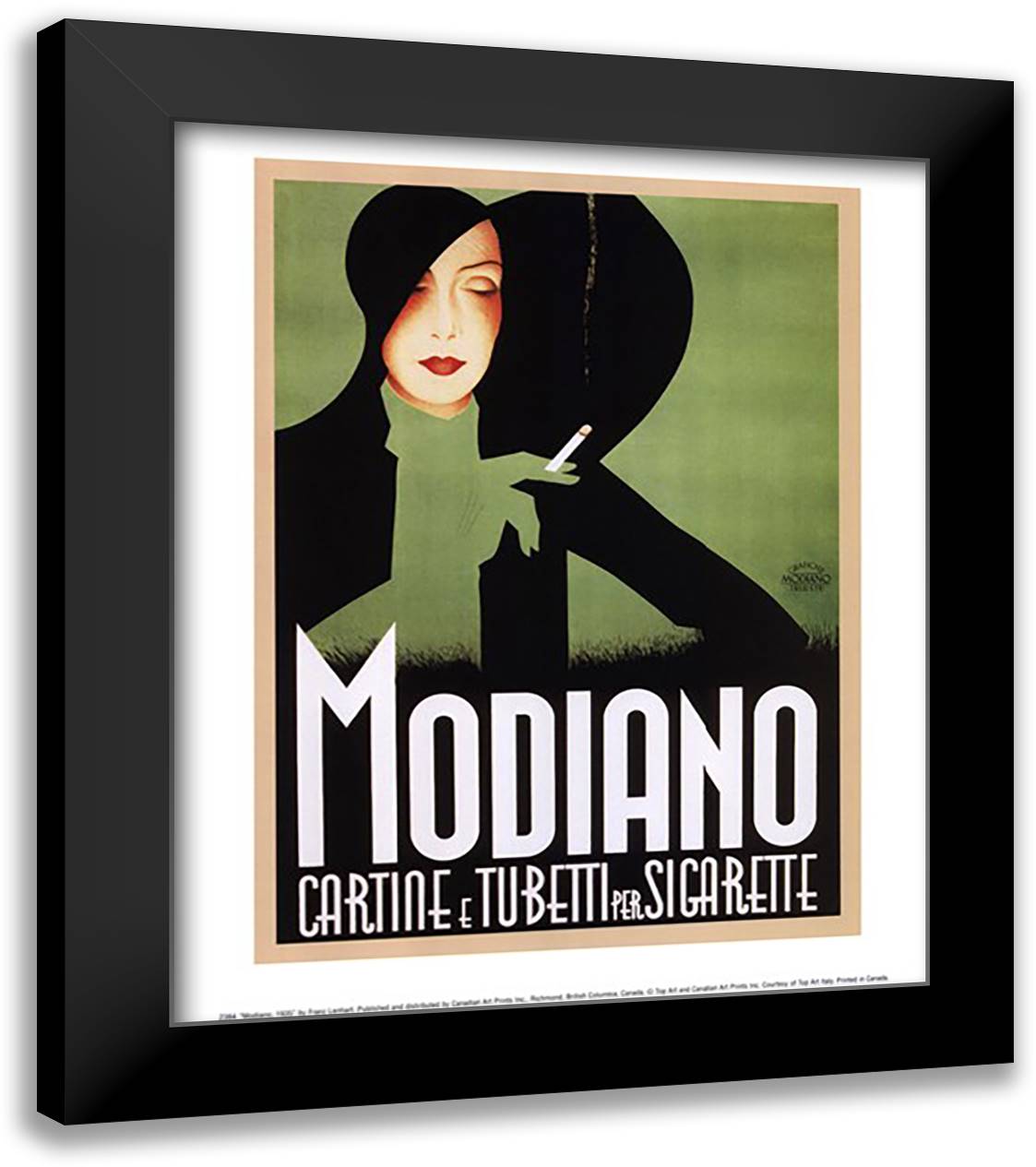 Modiano, 1935 14x16 Black Modern Wood Framed Art Print Poster by Lenhart, Franz