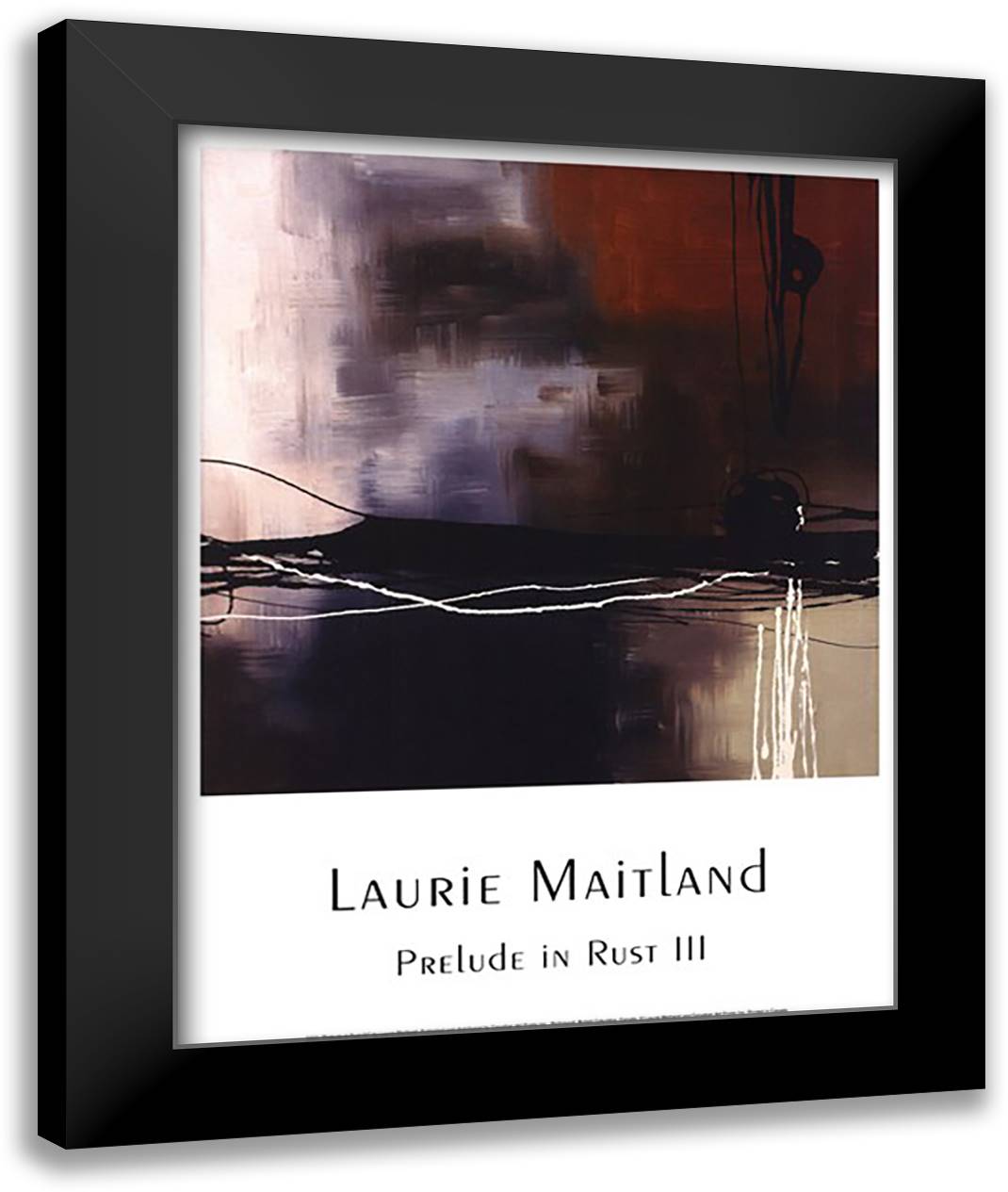 Prelude in Rust III 16x20 Black Modern Wood Framed Art Print Poster by Maitland, Laurie