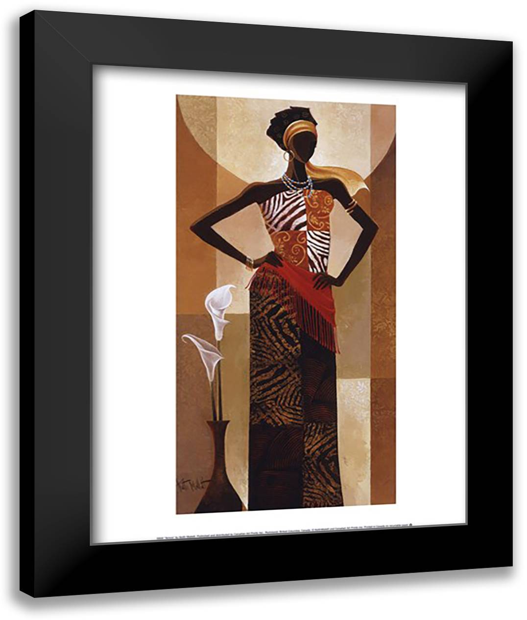 Amira 16x20 Black Modern Wood Framed Art Print Poster by Mallett, Keith