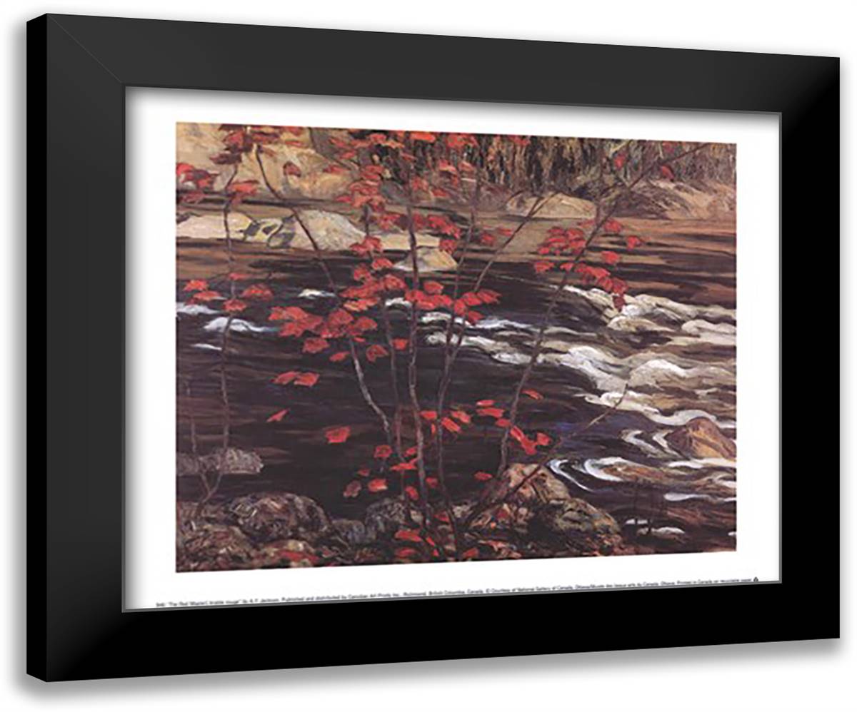 The Red Maple 16x14 Black Modern Wood Framed Art Print Poster by Jackson, A.Y.
