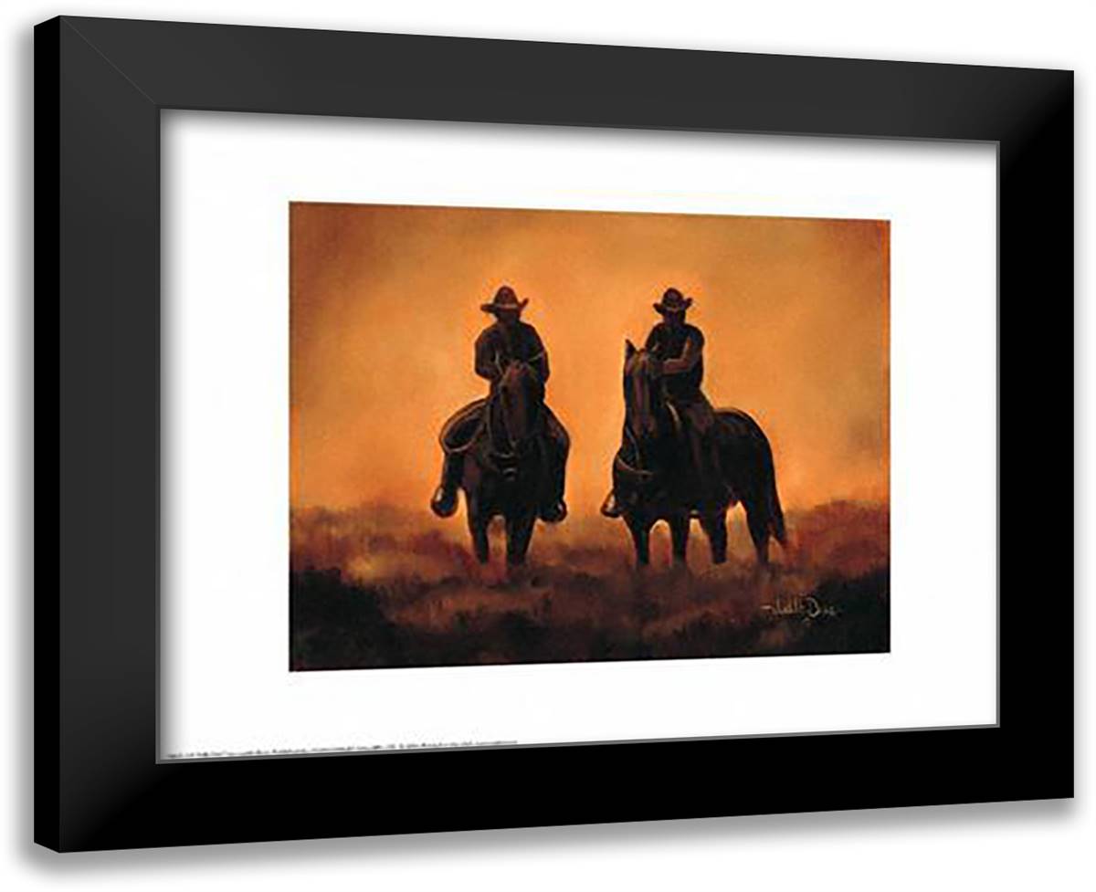 End of the Day 14x12 Black Modern Wood Framed Art Print Poster by Durr, Judith
