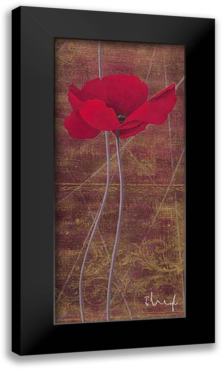 Antique red I 18x36 Black Modern Wood Framed Art Print Poster by Heigl, Franz