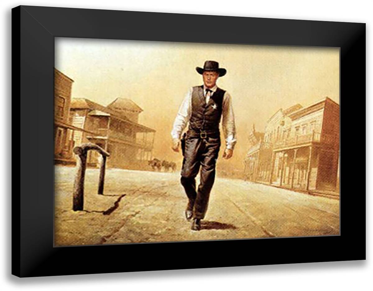 High Noon 36x28 Black Modern Wood Framed Art Print Poster by Casaro, Renato