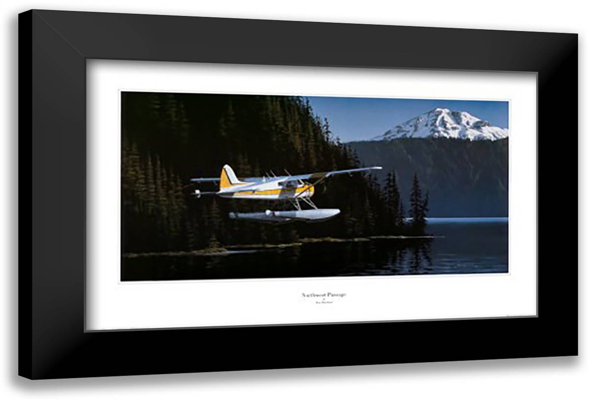 Northwest Passage 30x20 Black Modern Wood Framed Art Print Poster by Buckland, Ross