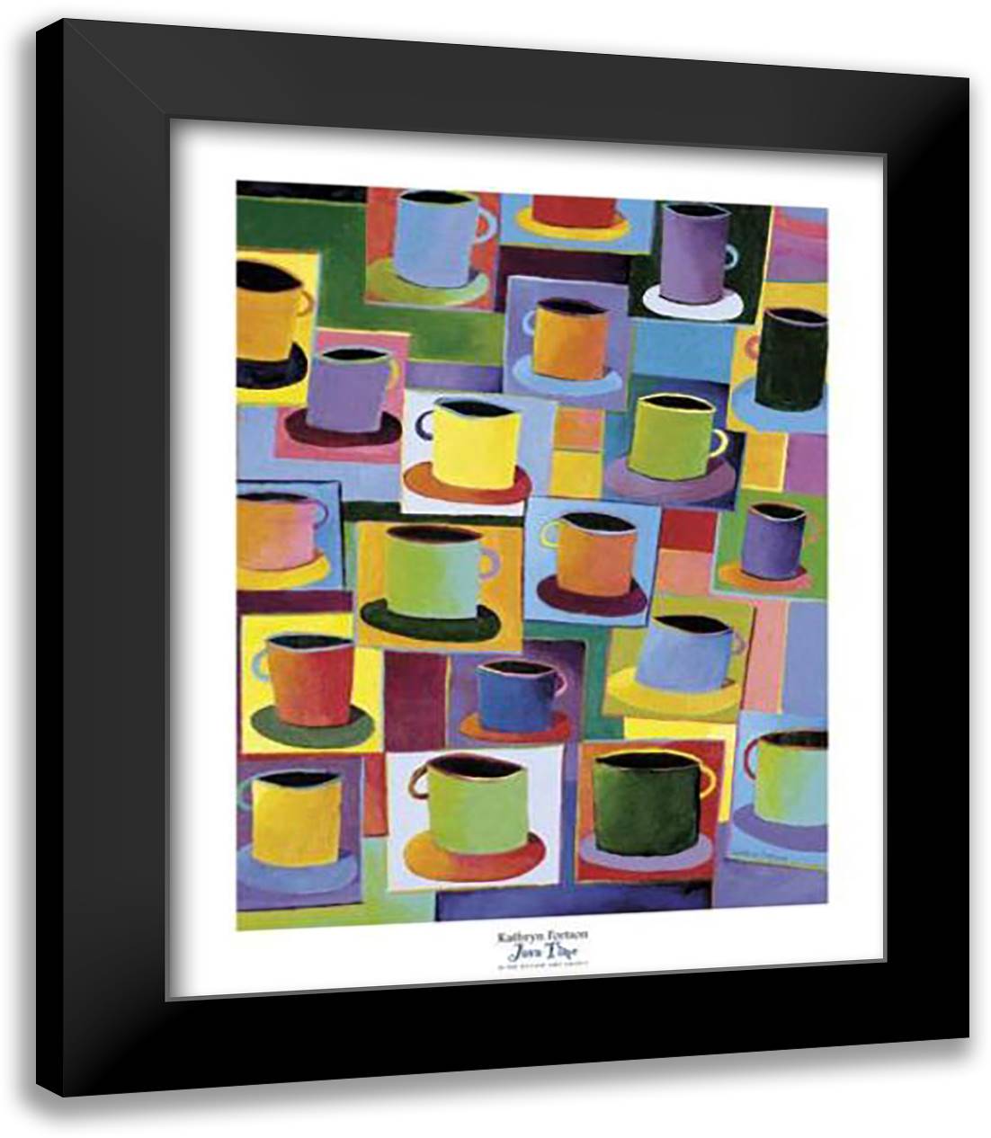 Java Time 26x32 Black Modern Wood Framed Art Print Poster by Fortson, Kathryn