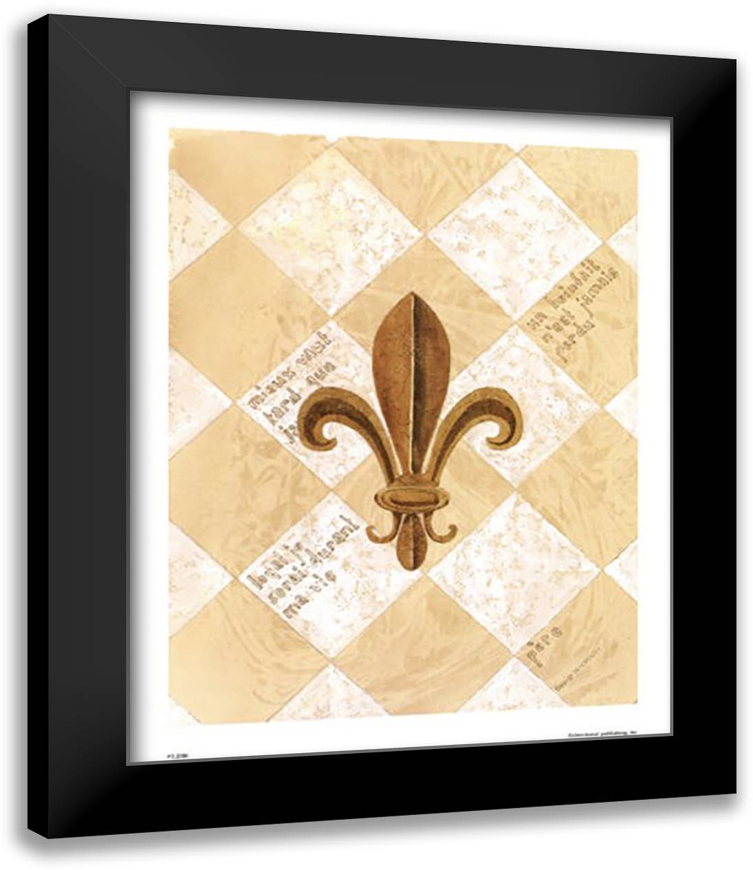 Fleur-De-Lis I(L) 15x18 Black Modern Wood Framed Art Print Poster by Nichols, David