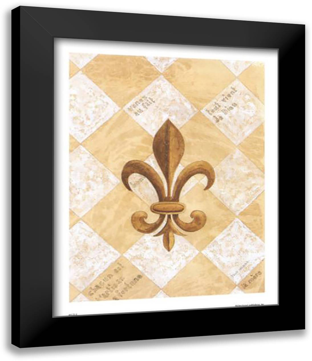 Fleur-De-Lis IV(L) 15x18 Black Modern Wood Framed Art Print Poster by Nichols, David