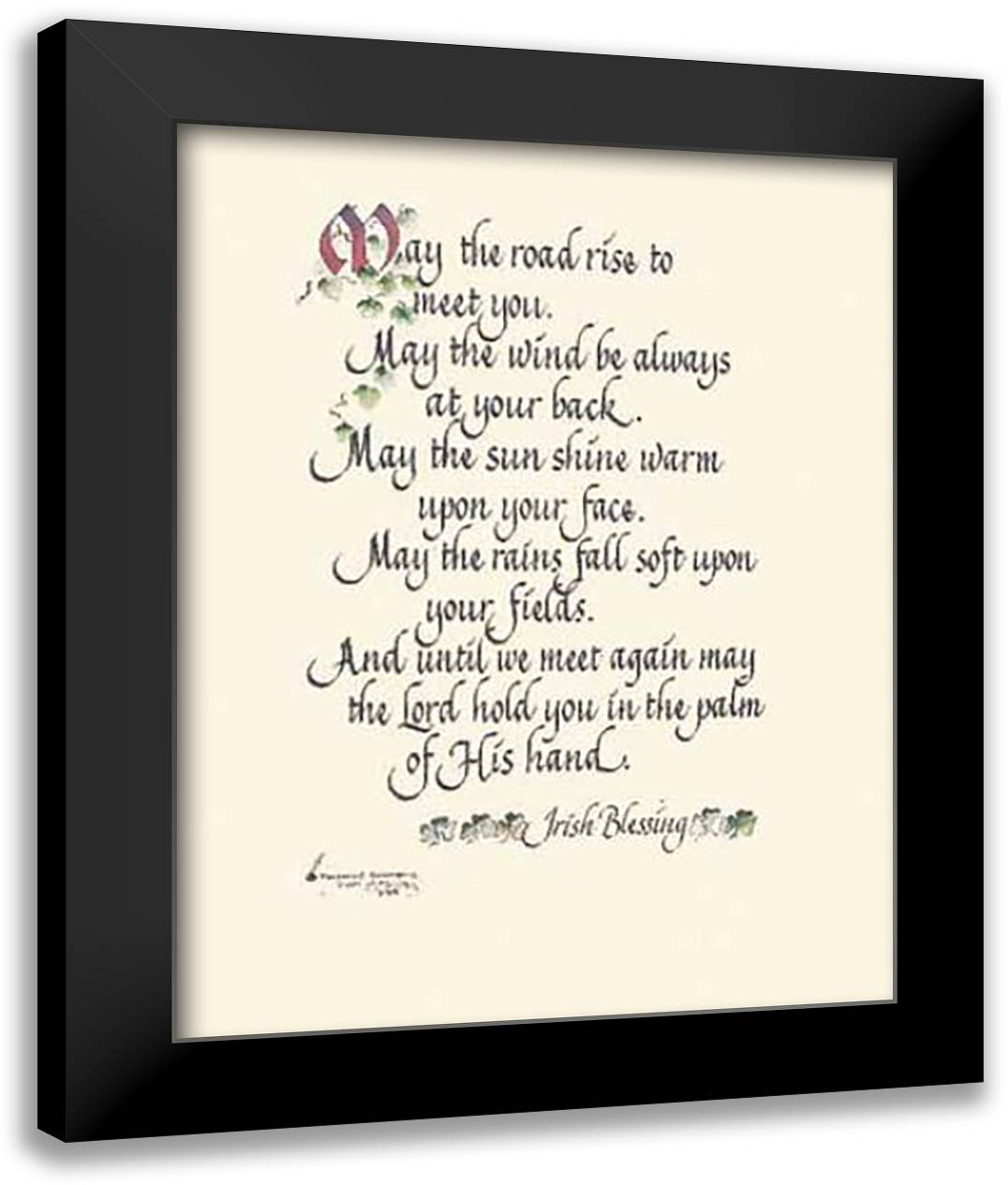 Irish Blessing 12x14 Black Modern Wood Framed Art Print Poster by Simmons, Thomas