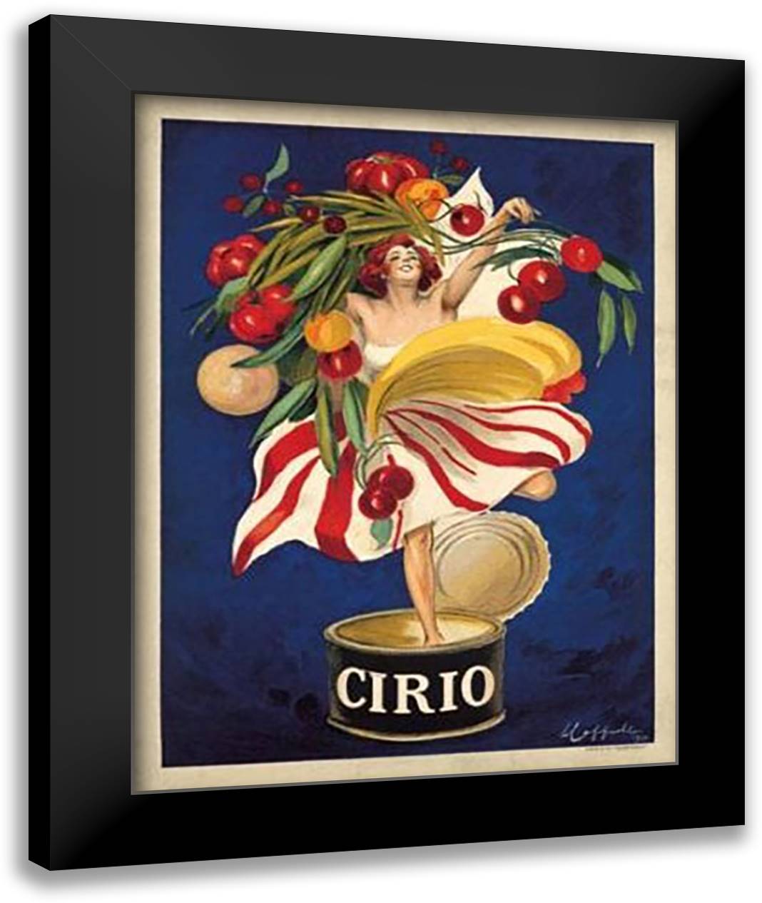 Cirio 28x36 Black Modern Wood Framed Art Print Poster by Cappiello, Leonetto