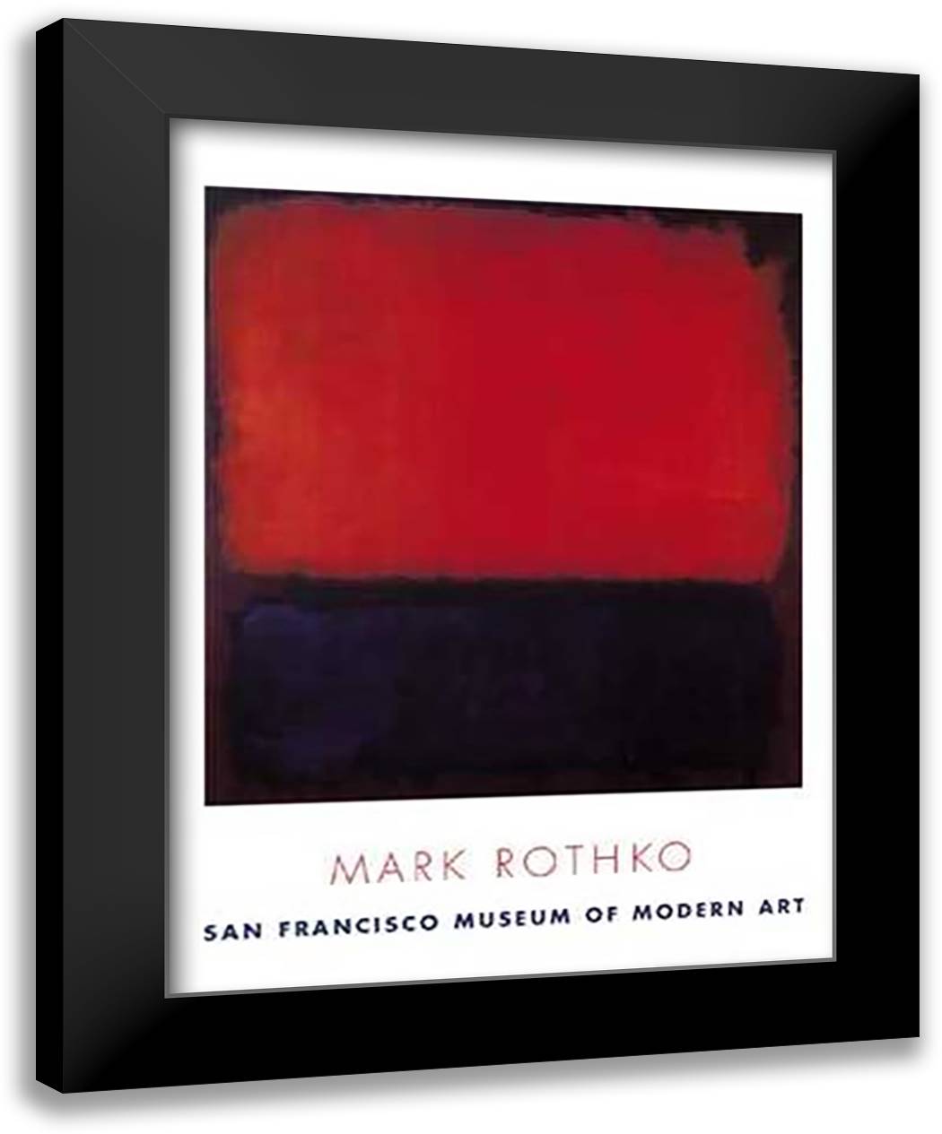 No 14 28x38 Black Modern Wood Framed Art Print Poster by Rothko, Mark