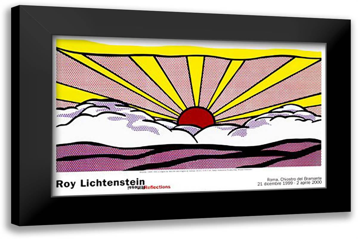 Sunrise, 1965 38x28 Black Modern Wood Framed Art Print Poster by Lichtenstein, Roy