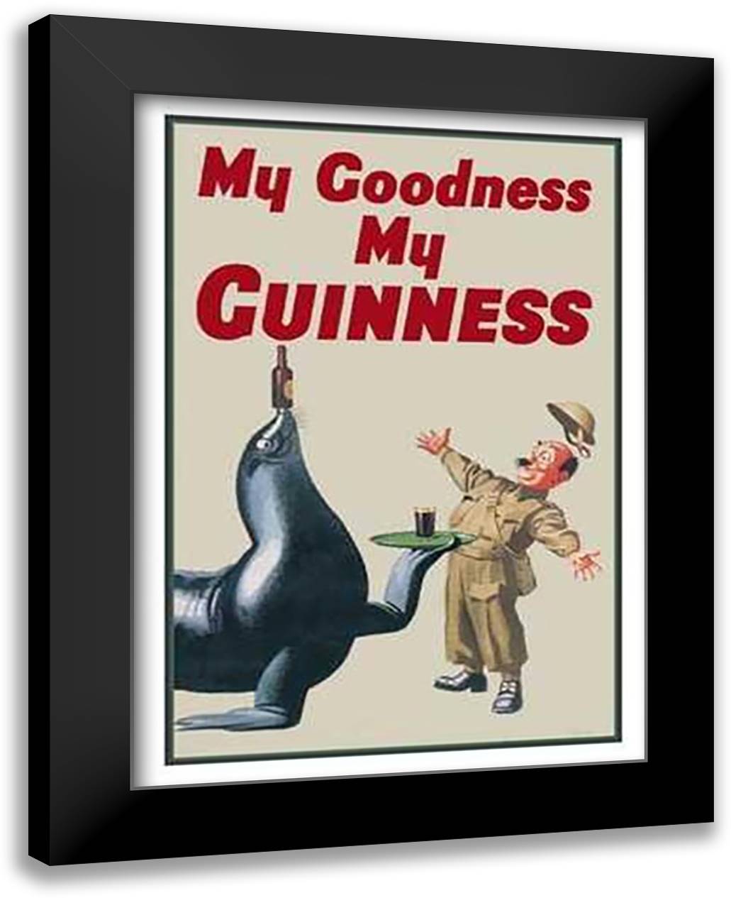 My Goodness, My Guinness 24x31 Black Modern Wood Framed Art Print Poster