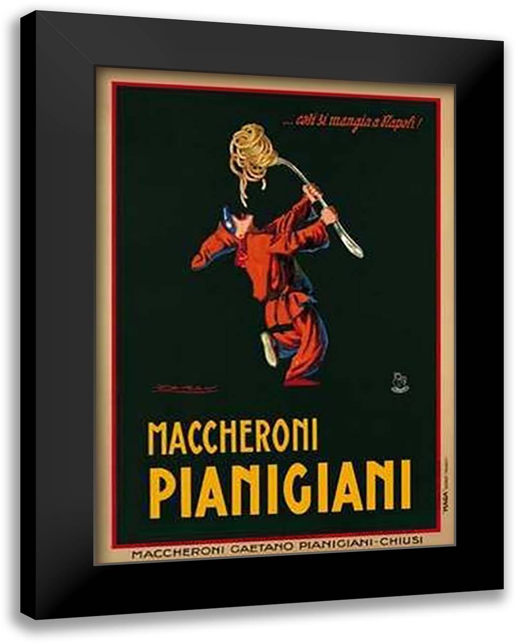 Maccheroni Pianigiani 1922 28x36 Black Modern Wood Framed Art Print Poster