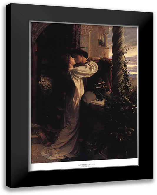 Romeo and Juliet 28x39 Black Modern Wood Framed Art Print Poster by Dicksee, Frank