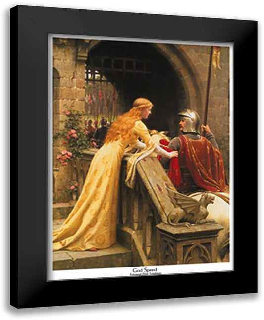 God Speed 28x40 Black Modern Wood Framed Art Print Poster by Leighton, Edmund Blair