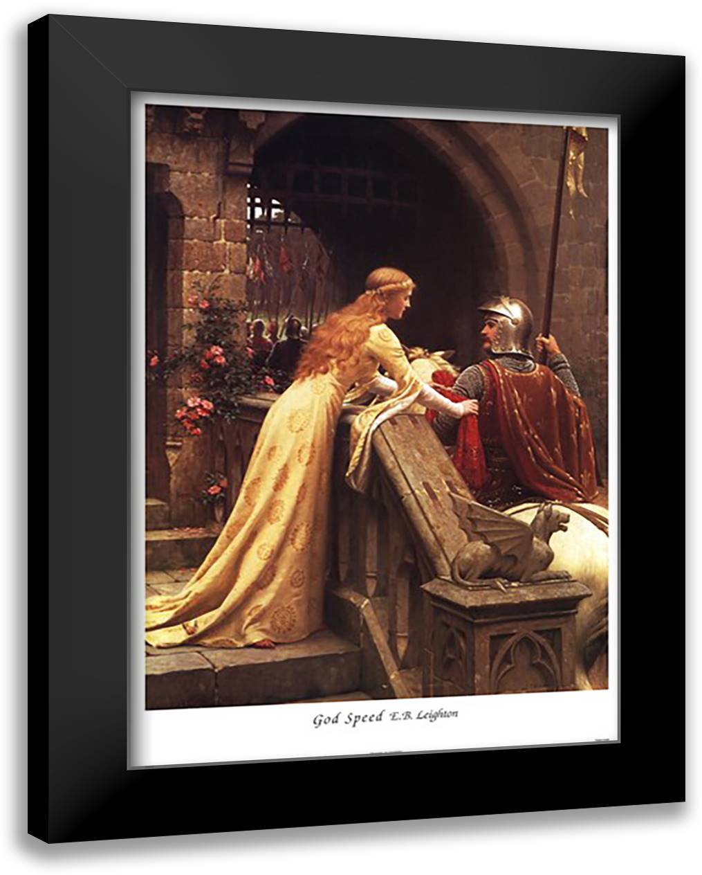 God Speed 13x15 Black Modern Wood Framed Art Print Poster by Leighton, Edmund Blair