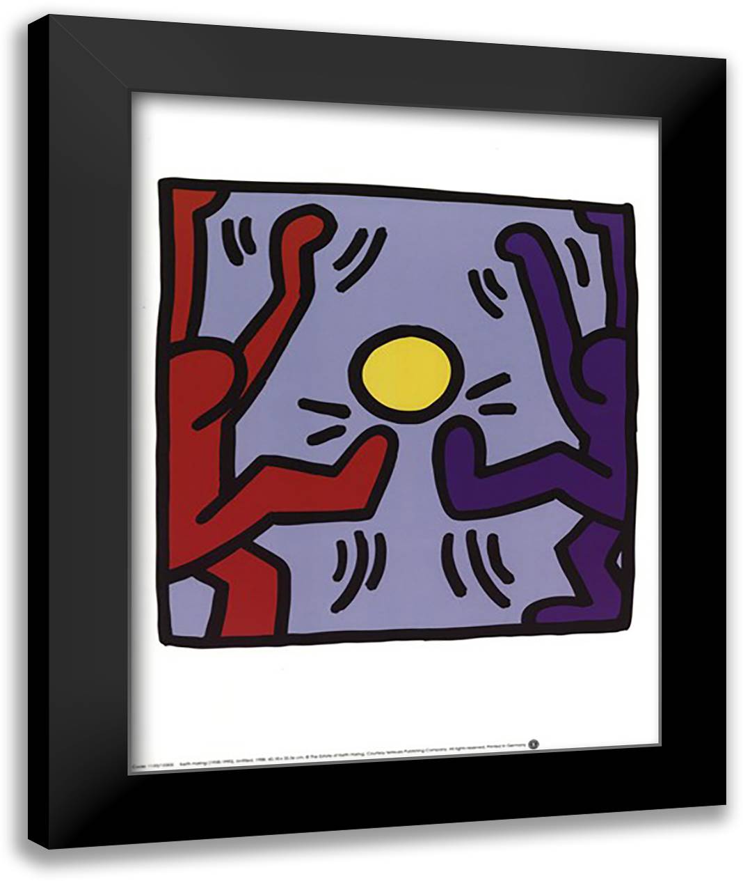 Untitled 1988 16x20 Black Modern Wood Framed Art Print Poster by Haring, Keith