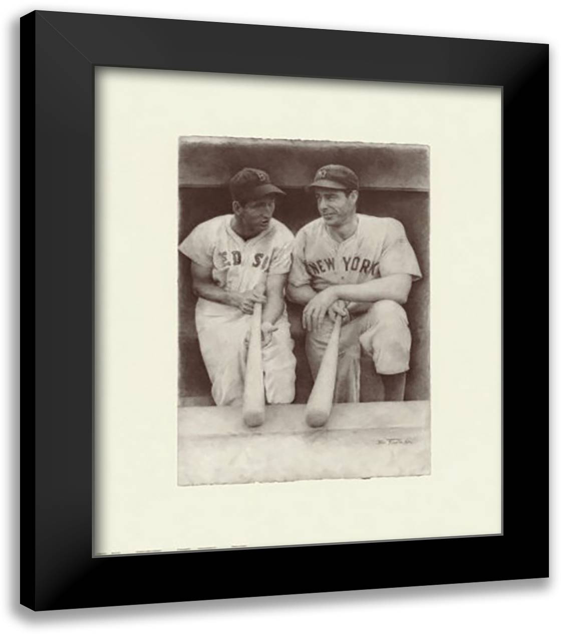 Ted and Joe 20x24 Black Modern Wood Framed Art Print Poster by Friedlander, Allen