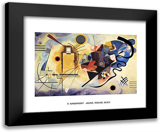 Jaune Rouge Bleu, c.1925 24x20 Black Modern Wood Framed Art Print Poster by Kandinsky, Wassily