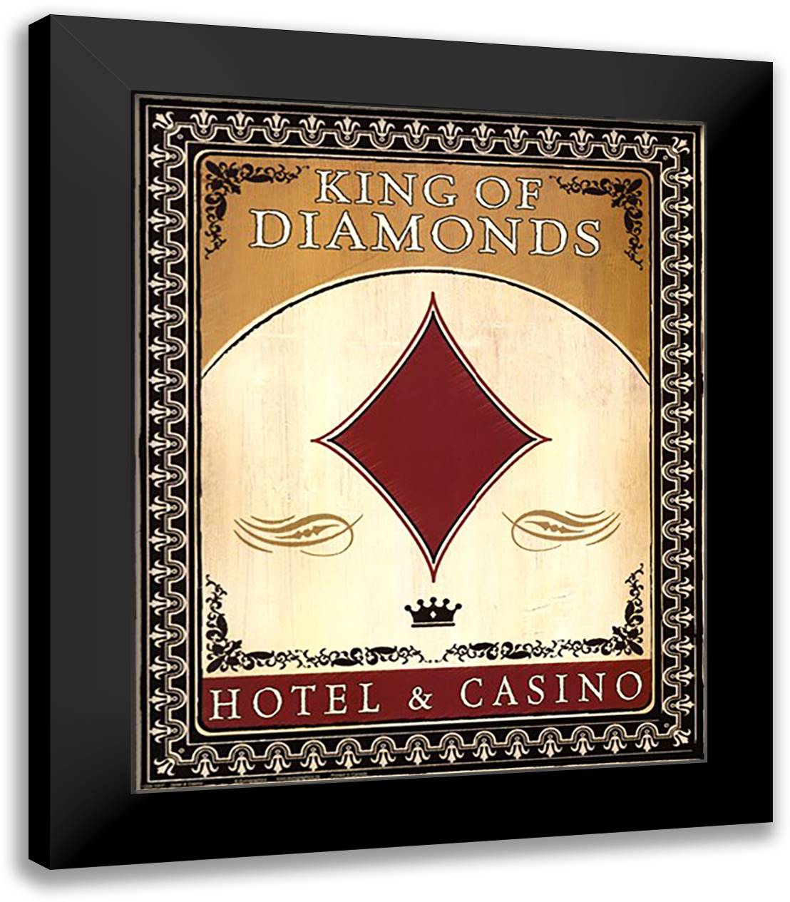 Hotel & Casino 15x18 Black Modern Wood Framed Art Print Poster