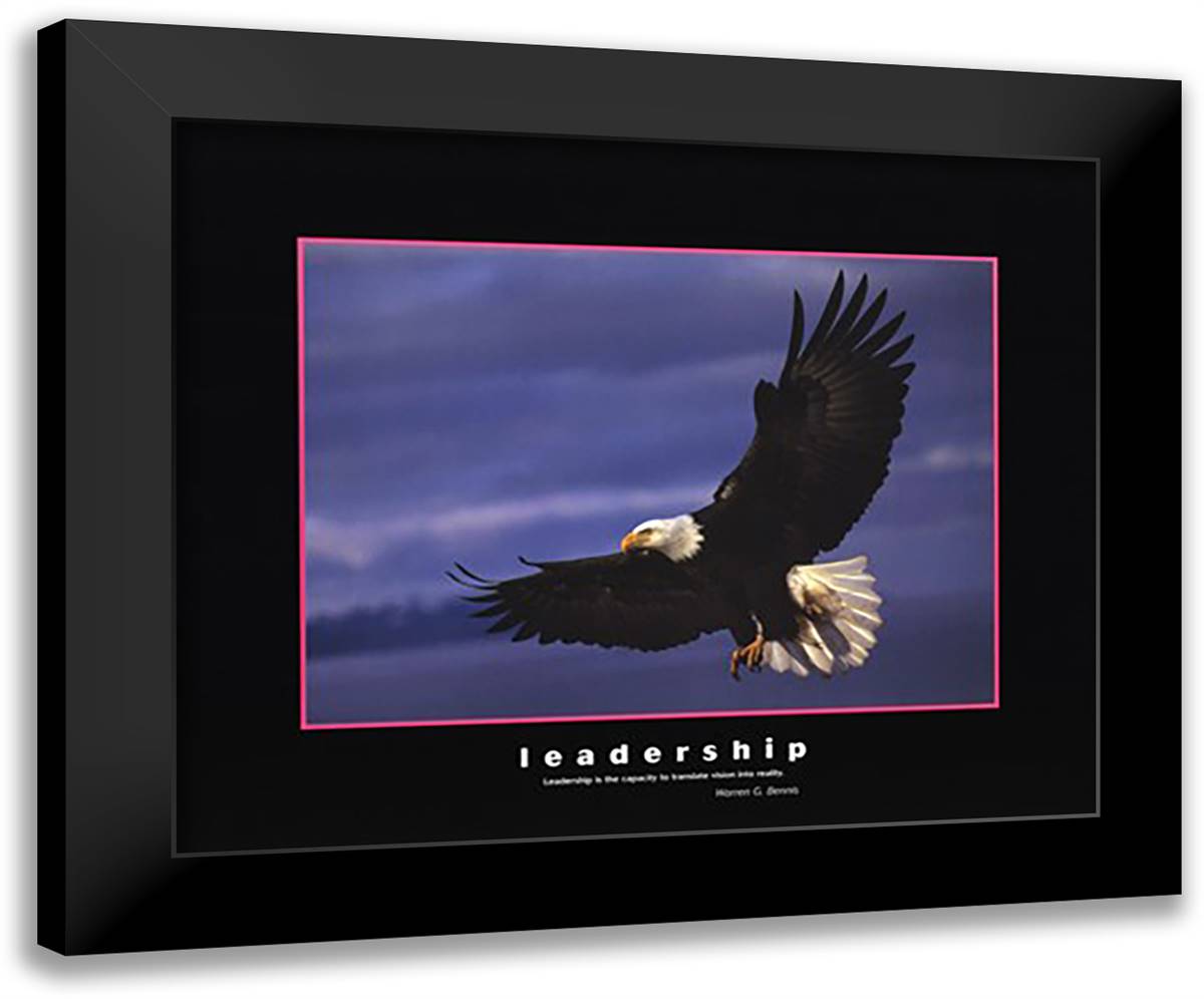 Leadership 24x20 Black Modern Wood Framed Art Print Poster