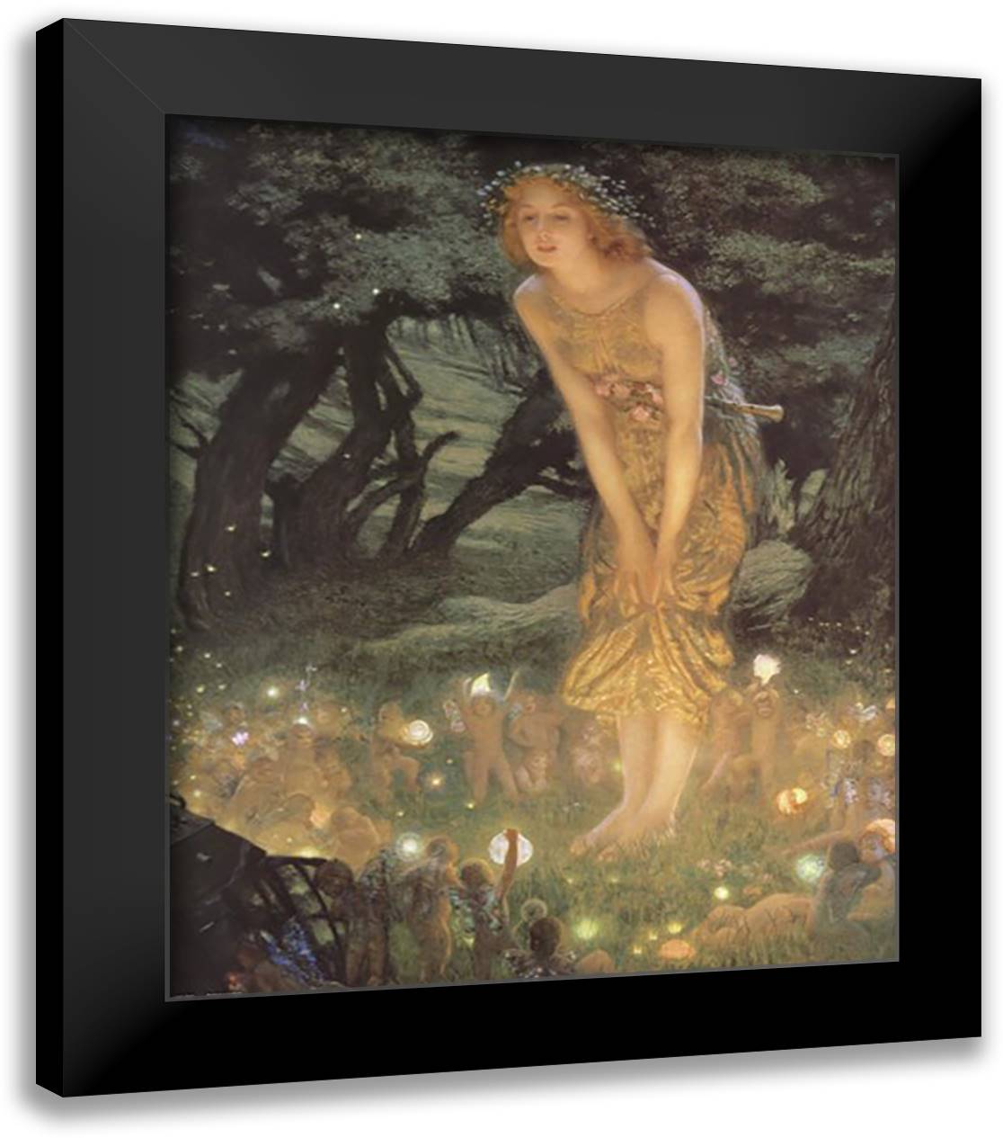 Midsummer Eve, c.1908 20x24 Black Modern Wood Framed Art Print Poster by Hughes, Edward Robert