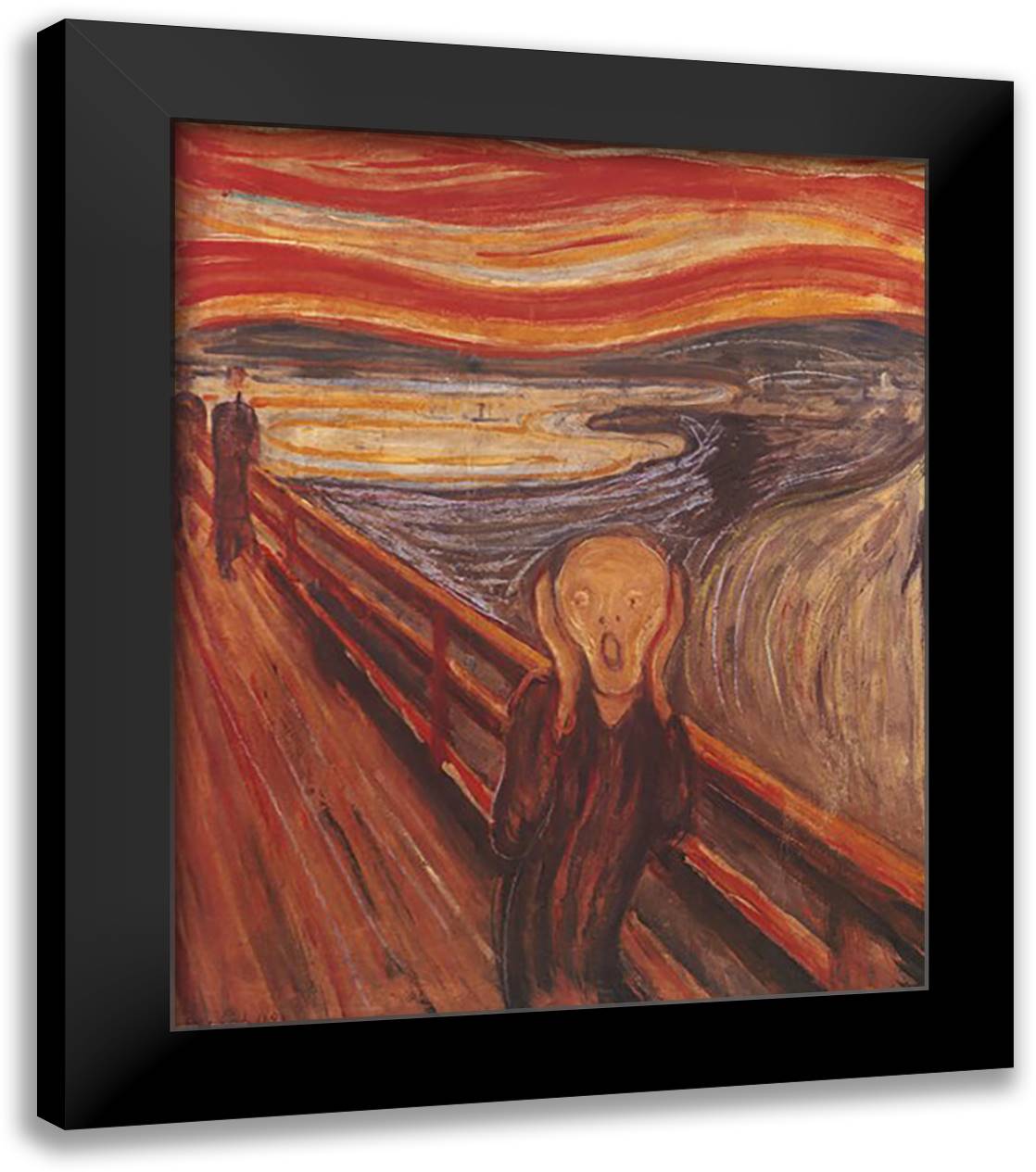 The Scream, c.1893 20x24 Black Modern Wood Framed Art Print Poster by Munch, Edvard