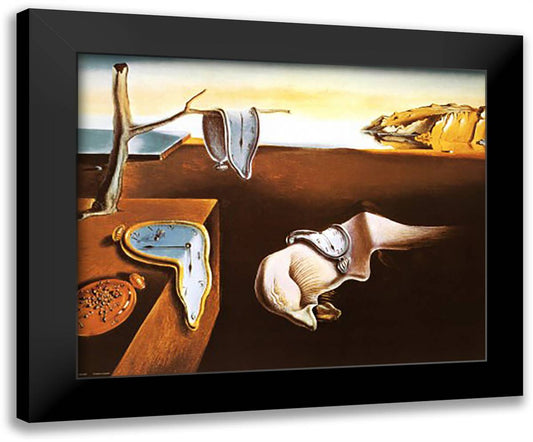 The Persistence of Memory, c.1931 24x20 Black Modern Wood Framed Art Print Poster by Dali, Salvador
