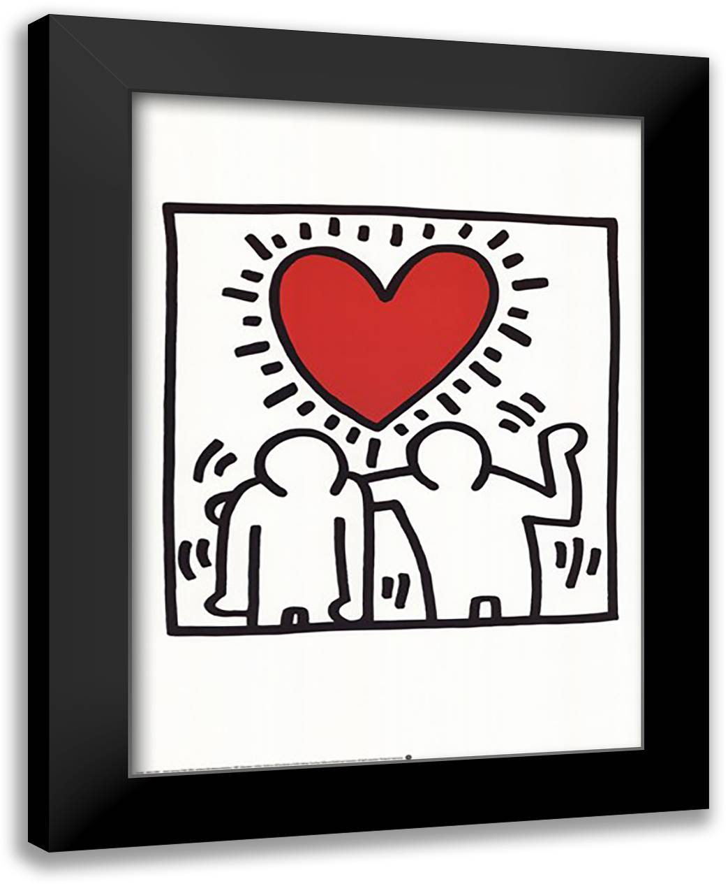 Wedding Invitation 24x32 Black Modern Wood Framed Art Print Poster by Haring, Keith