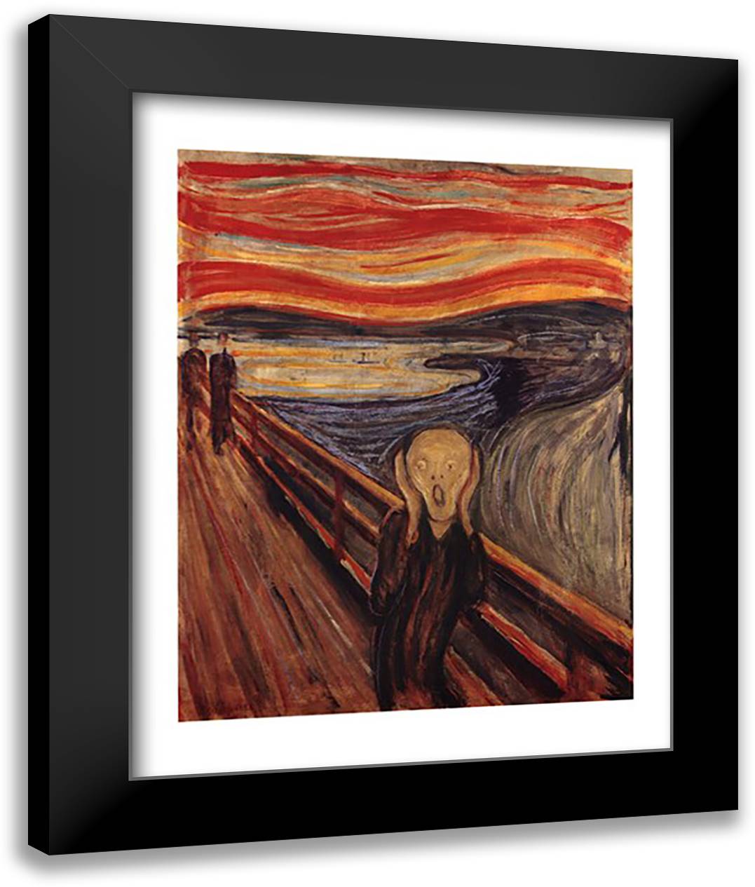 The Scream, c.1893 28x36 Black Modern Wood Framed Art Print Poster by Munch, Edvard