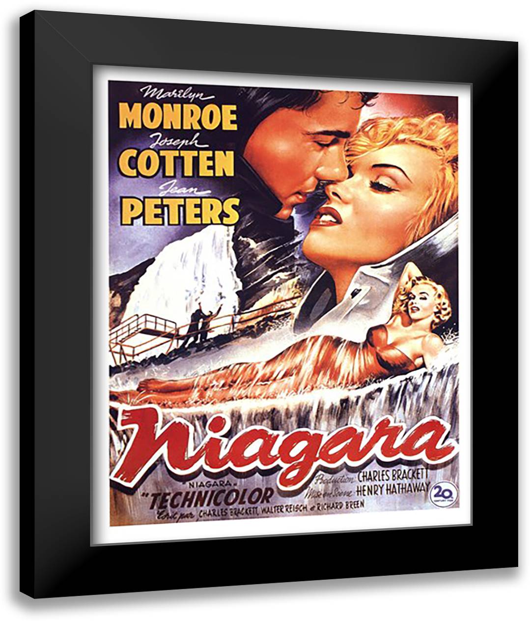 Niagara, c.1953 28x36 Black Modern Wood Framed Art Print Poster