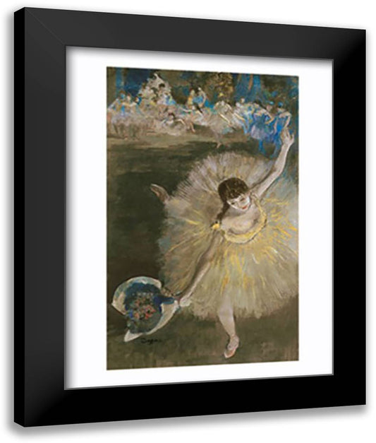 Fin D'arabesque 28x36 Black Modern Wood Framed Art Print Poster by Degas, Edgar