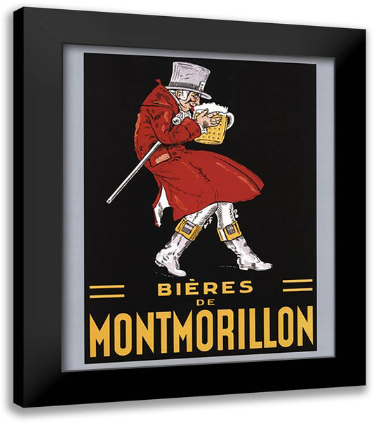 Bieres De Montmorillon 20x24 Black Modern Wood Framed Art Print Poster