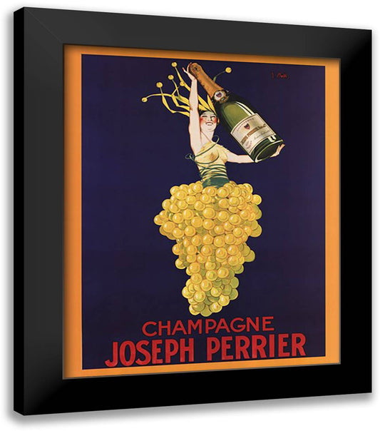 Champagne Joseph Perrier 20x24 Black Modern Wood Framed Art Print Poster