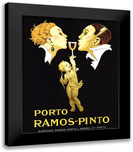 Porto Ramos 20x24 Black Modern Wood Framed Art Print Poster by Vincent, Rene