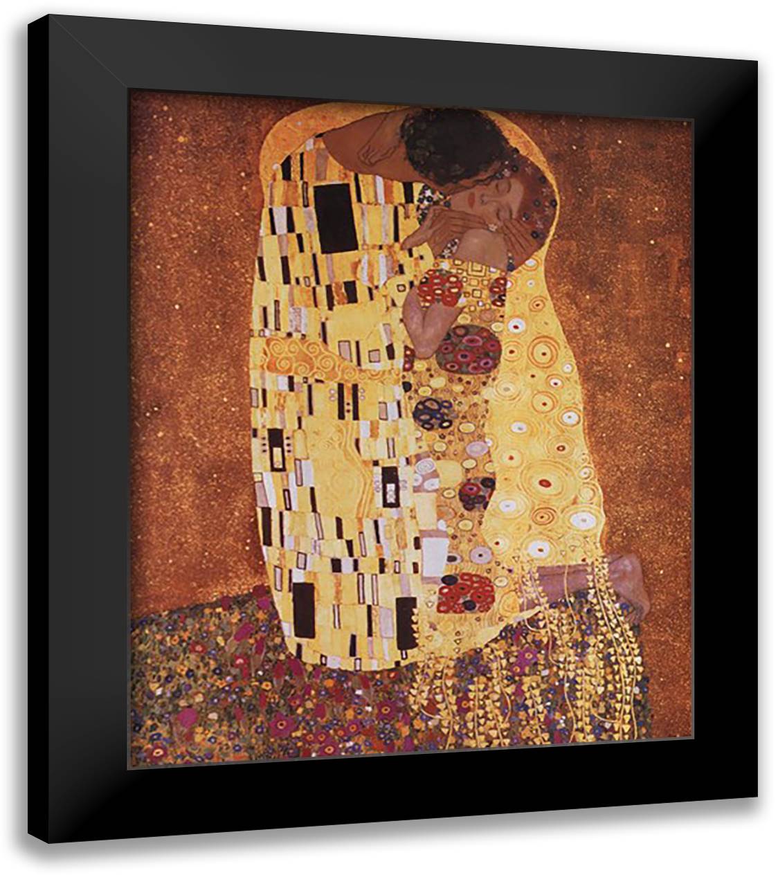 The Kiss, c.1908 20x24 Black Modern Wood Framed Art Print Poster by Klimt, Gustav