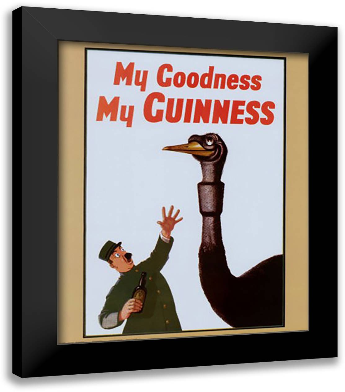 Guinness - My Goodness 20x24 Black Modern Wood Framed Art Print Poster by Gilroy, John