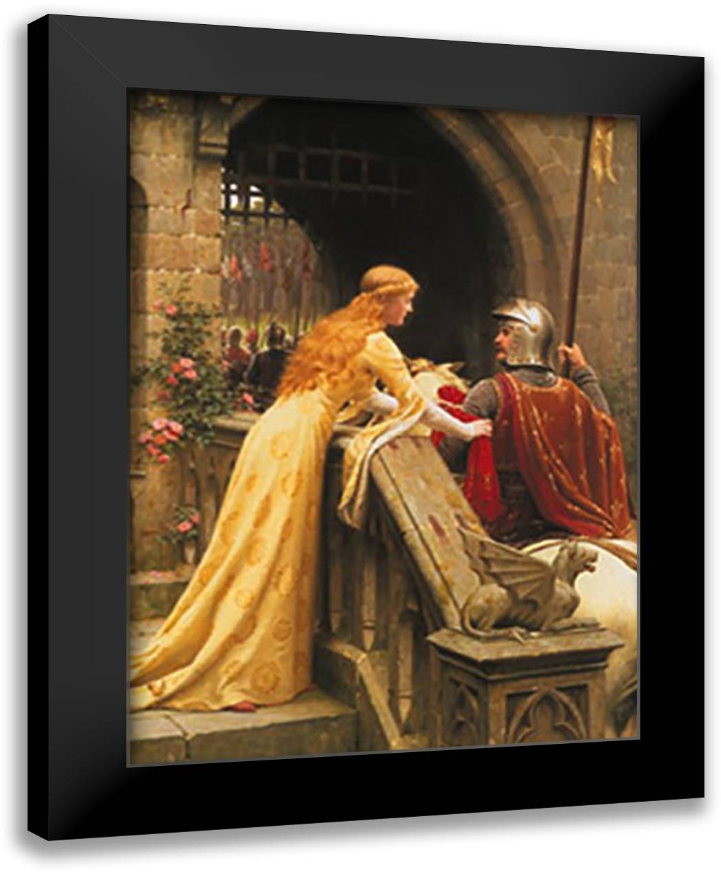 God Speed 20x24 Black Modern Wood Framed Art Print Poster by Leighton, Edmund Blair