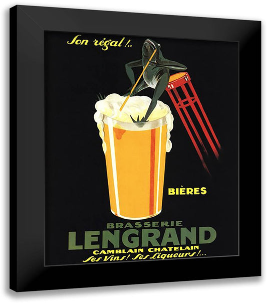 Brasserie Lengrand 20x24 Black Modern Wood Framed Art Print Poster