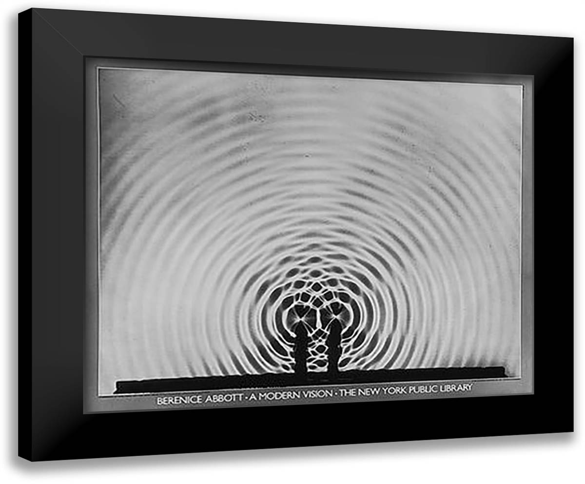Waves 1958-60 34x28 Black Modern Wood Framed Art Print Poster by Abbott, Berenice