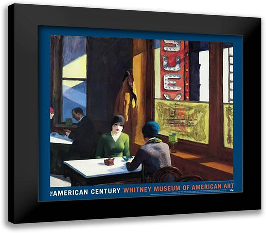 Chop Suey 32x28 Black Modern Wood Framed Art Print Poster by Hopper, Edward